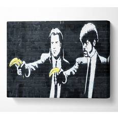 B&Q Banksy Pulp Fiction Canvas Print Wall Decor