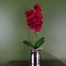 Leaf 46Cm Orchid Red With Artificial Plant
