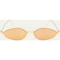 Fendi Geometric Metal Aviator SENGLD/BRNMR