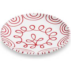 Ceramic - Red Dinner Plates Gmundner Keramik Rotgeflammt Cup Flacher Teller