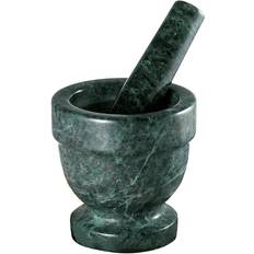 Green Pestles & Morters Creative Home Natural Green Marble Stone Set Spice Guacamole Molcajete Pestle & Mortar