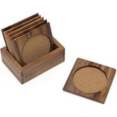 Lipper International Acacia Square with Cork Coaster