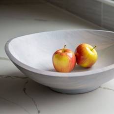 Bed Bath & Beyond Fitz Whitewash Collection Wood Serving Bowl