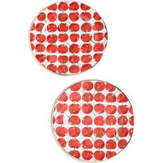 Porcelain - Red Dessert Plates La DoubleJ 'cherries Avorio' Dessert Plate