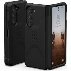 Samsung galaxy fold 5 covers UAG Case for Samsung Galaxy Z Fold 5 2023 Civilian Black Premium Rugged with One-Piece Hinge Protection Full Body Slim Military Grade Dropproof Protective Cover by URBAN ARMOR GEAR