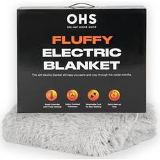 OHS Heated Fluffy Fleece Blankets Grey (160x130cm)