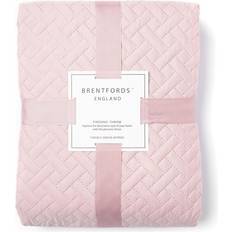 Brentfords Blush Geo Pinsonic Blanket Bedspread Pink