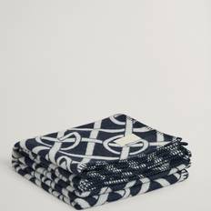 Gant Home G Patterned Blankets Blue