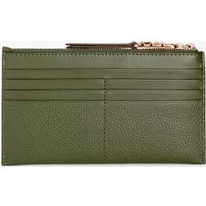 Michael Kors MK Large Pebbled Leather Card Case - Amazon Green