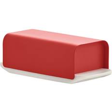 Alessi Serving Platters & Trays Alessi Mattina Red-stainless Butter Dish