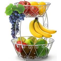 Simple Houseware 2-Tier Countertop Basket Fruit Bowl