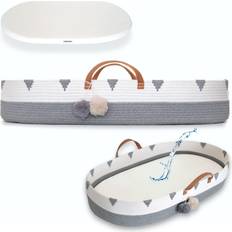 Machine Washable Accessories Vesta Baby Cotton Rope Baby Changing Basket Set
