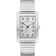 Caravelle Bulova classic dress 3-hand expansion band rectangle case