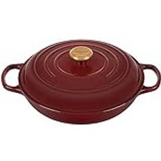 Dishwasher Safe Shallow Casseroles Le Creuset 3.5-Qt. Signature Enameled Cast Iron Braiser Rhone with lid