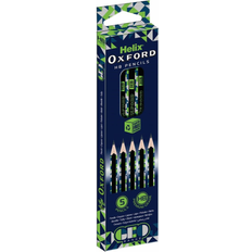 Oxford Helix Geo 5 Pack HB Pencils GREEN