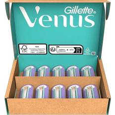 Venus Gillette Deluxe Smooth Swirl Rasierklingen Damen, 10 Ersatzklingen für Damenrasierer mit 5-fach Klinge, für eine länger anhaltende, glatte Rasur