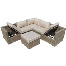 Furniture One 6 Garden Sofa Patio Modular Outdoor Lounge Set