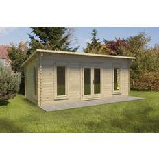 Forest Garden 3.0m Log Cabin Double Glazed 34kg Plus (Building Area )