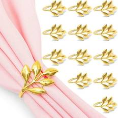 Juvale Leaf Gold Holder Napkin Ring 4