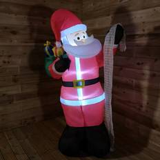 Premier Christmas 1.8M Inflatable Santa with Name List and Sack