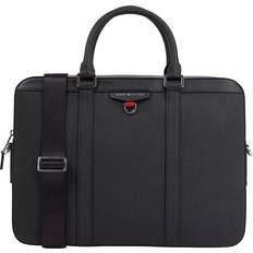 Tommy Hilfiger Briefcases Tommy Hilfiger Textured Leather Laptop Bag BLACK One Size