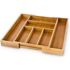 Brown Cutlery Trays Relaxdays Bamboo Kitchen Cutlery Tray