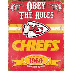 Party Animal NFL Kansas City Chiefs Embossed Metal Sign