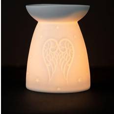 White Oil Lamps Something Different Ceramic Angel Wings Burner Oil Lamp