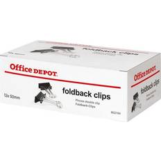 Office Depot Desktop Organizers & Storage Office Depot Foldback Clips 50mm Black Pack