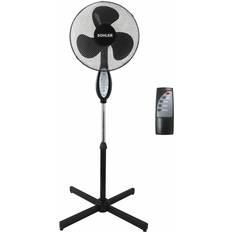 Cold Air Fans - Mains Floor Fans Remote Control Standing Pedestal Stand Fan Adjustable Oscillating Rotating