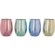 Black Tumblers Premier Housewares Set of 4 Assorted Colours, Electroplated Tumbler