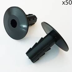 Loops 50x 8mm Black Single Cable Bushes Feed Through Wall Cover Coaxial Sat Hole Tidy