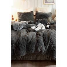 Ezysleep Faux Fur Soft Set Duvet Cover Grey (200x)