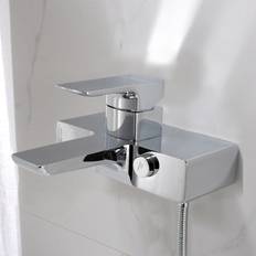 B&Q Modern Chrome Square Mounted Shower