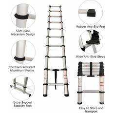 Groundlevel Extra Wide Telescopic Ladder 2.9M