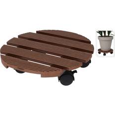 ProGarden brown, diameter Plant Trolley Rolling Plant Stand Plant Roller Flower Pot