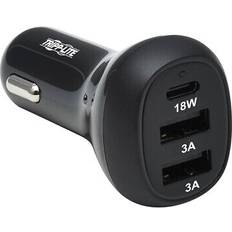 Tripp Lite usb type c 3-port car charger black