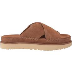 UGG Goldenstar Cross Slide - Chestnut