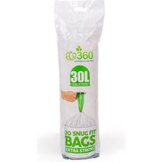 Bag 60 Snug Fit Bin Liners 30L Drawstring Handle Bin