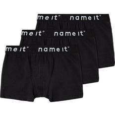 Organic Cotton Underwear Name It Basic Boxer Shorts 3-pack - Black (13208836)