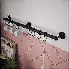 Black Utensil Holders Rothley Easy-Fit Kitchen Rail Kit Utensil Holder