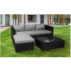 Black Outdoor Lounge Sets Garden & Outdoor Furniture The Dunham 4 Corner Outdoor Lounge Set