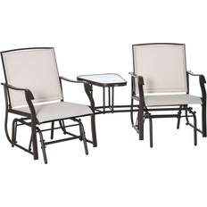 Garden Chairs Garden & Outdoor Furniture OutSunny Garden Double Glider Rocking