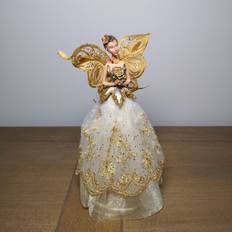 Beige Christmas Decorations 23cm Topper Angel Fairy Christmas Tree Ornament