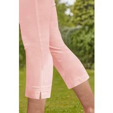 Pink Trousers Roman Cropped Stretch Trousers