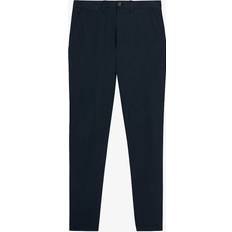 Ted Baker Trousers & Shorts Ted Baker Mens Navy Textured Regular-fit Stretch-cotton Chinos 28R