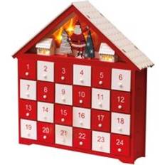 Light Up Wooden Advent Calender Multi