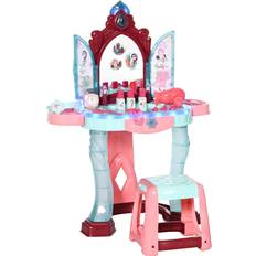 Aiyaplay 31 Piece Kids Dressing Table with Magical Princess Mirror, Light
