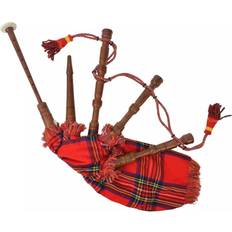 vidaXL Scottish Great Highland sækkepibe til børn rød Royal Stewart skotskternet