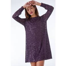 Roman Sequin Embellished Tunic Dress